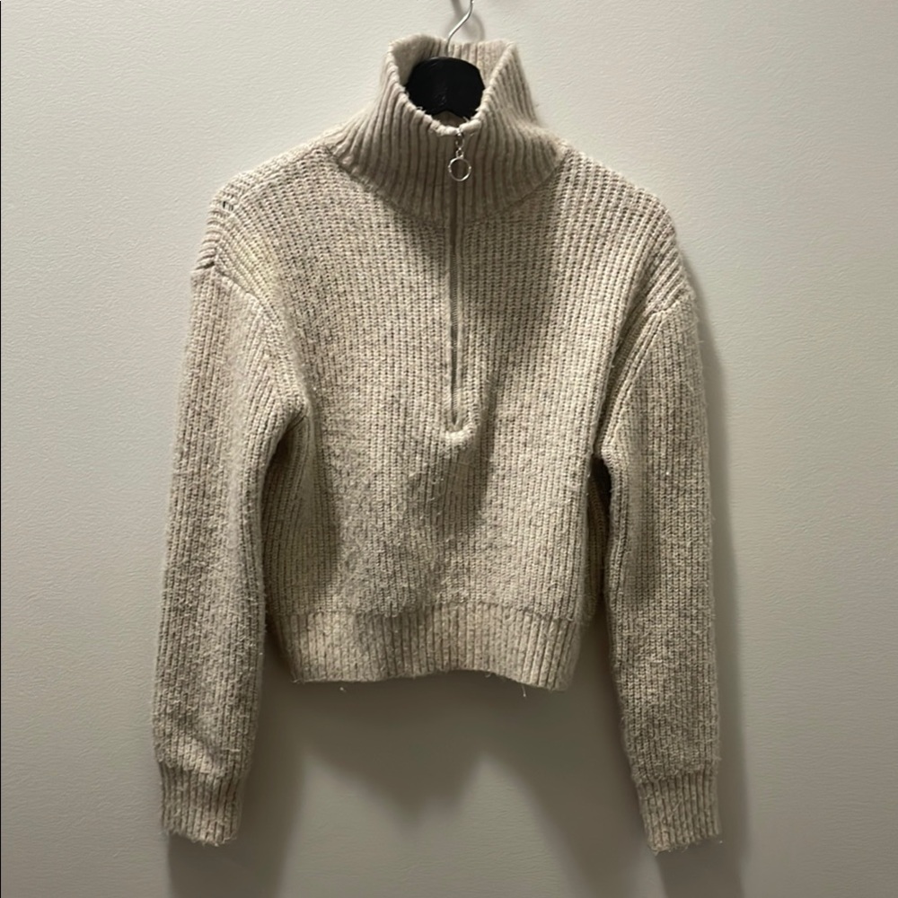 Jessica Simpson Cream Cowl Turtleneck Sweater with Chunky Knit